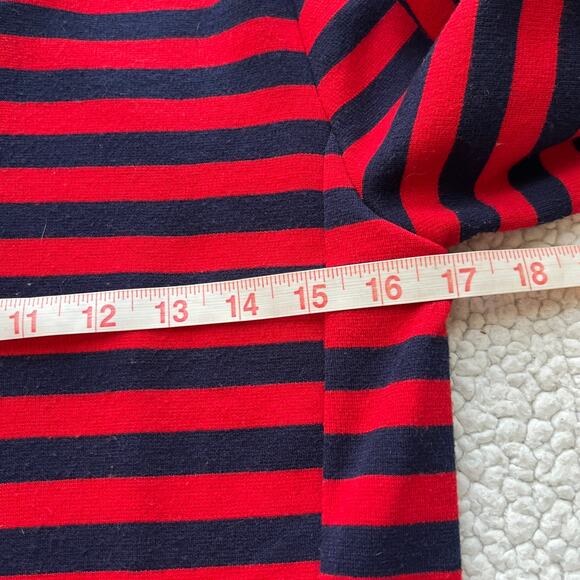 Gap Red and Navy Striped Knit Dress Small - Picture 9 of 11